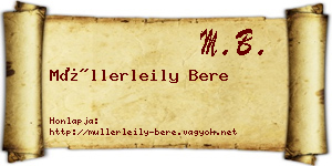 Müllerleily Bere névjegykártya